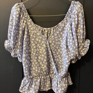 Floral Ruffle Top